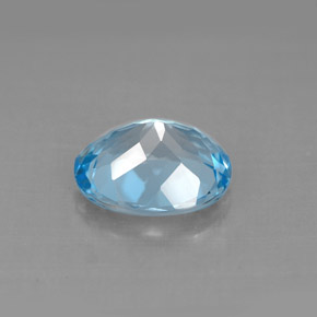 3.04캐럿 천연 스위스 블루 토파즈, 타원형 컷, 10×8 mm, VS