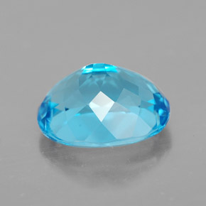 3.46캐럿 천연 스위스 블루 토파즈, 타원형 컷, 10×8 mm, VS