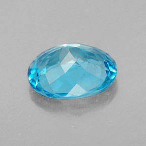 3.10캐럿 천연 스위스 블루 토파즈, 타원형 컷, 10.1×8.1 mm, VS