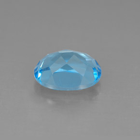 2.52캐럿 천연 스위스 블루 토파즈, 타원형 컷, 9.1×7.1 mm, VS