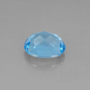2.66캐럿 천연 스위스 블루 토파즈, 타원형 컷, 9×7 mm, VS