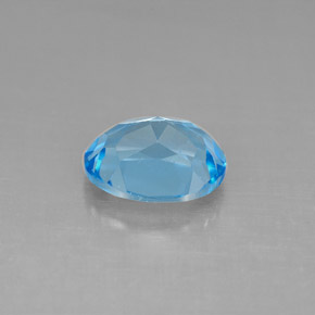 2.37캐럿 천연 스위스 블루 토파즈, 타원형 컷, 9×7 mm, VS
