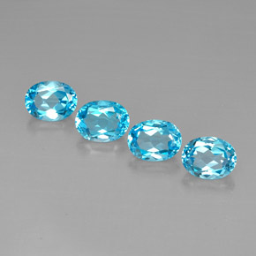 10.39캐럿 천연 스위스 블루 토파즈 보석, 타원형 컷, 9.1×7.1 mm, VVS-VS