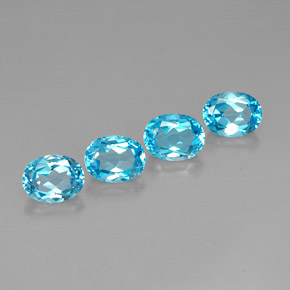 10.39캐럿 천연 스위스 블루 토파즈 보석, 타원형 컷, 9.1×7.1 mm, VVS-VS