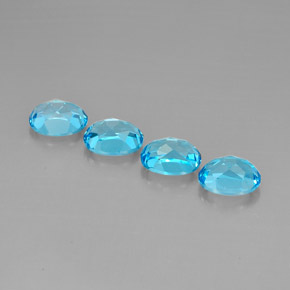10.39캐럿 천연 스위스 블루 토파즈 보석, 타원형 컷, 9.1×7.1 mm, VVS-VS