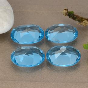 8.92캐럿 천연 스위스 블루 토파즈 보석, 타원형 컷, 8.9×7 mm, VVS-VS