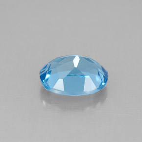 2.40캐럿 천연 스위스 블루 토파즈, 타원형 컷, 8.9×7 mm, VS