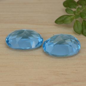 4.50캐럿 천연 스위스 블루 토파즈 보석, 타원형 컷, 9.1×7.1 mm, VVS-VS