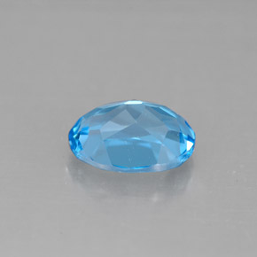 2.37캐럿 천연 스위스 블루 토파즈, 타원형 컷, 9.1×7.1 mm, VS