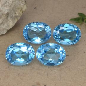 10.33캐럿 천연 스위스 블루 토파즈 보석, 타원형 컷, 8.9×7.1 mm, VVS-VS