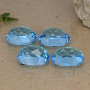 10.33캐럿 천연 스위스 블루 토파즈 보석, 타원형 컷, 8.9×7.1 mm, VVS-VS