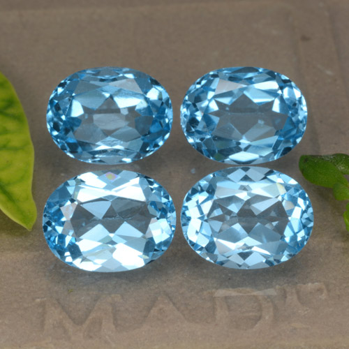 10.54캐럿 천연 스위스 블루 토파즈 보석, 타원형 컷, 9×7.1 mm, VVS-VS