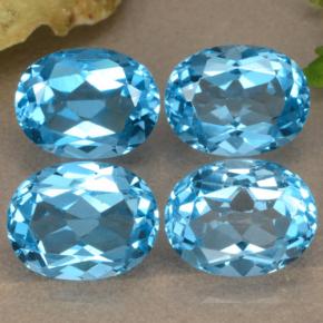 10.39캐럿 천연 스위스 블루 토파즈 보석, 타원형 컷, 9×7 mm, VVS-VS