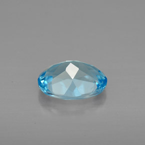 1.40캐럿 천연 스위스 블루 토파즈, 타원형 컷, 7.9×6 mm, VS