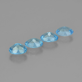 5.78캐럿 천연 스카이 블루 토파즈 보석, 타원형 컷, 7.8×5.9 mm, VVS-VS