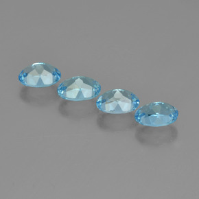 6.41캐럿 천연 스카이 블루 토파즈 보석, 타원형 컷, 8.1×6.1 mm, VVS-VS
