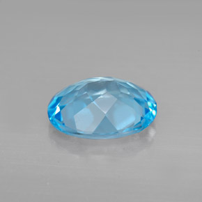 2.89캐럿 천연 스위스 블루 토파즈, 타원형 컷, 10.1×8.2 mm, VS