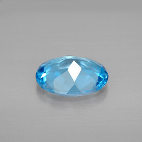 2.69캐럿 천연 스위스 블루 토파즈, 타원형 컷, 10.2×8.2 mm, VS