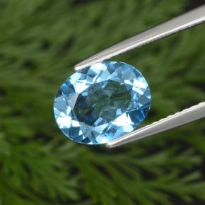 2.69캐럿 천연 Light Blue  토파즈, 타원형 컷, 10×8 mm, VS