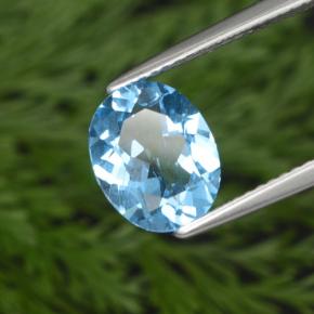 2.69캐럿 천연 Light Blue  토파즈, 타원형 컷, 10×8 mm, VS