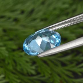 2.69캐럿 천연 Light Blue  토파즈, 타원형 컷, 10×8 mm, VS