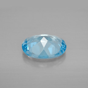 2.73캐럿 천연 스위스 블루 토파즈, 타원형 컷, 10.2×8.3 mm, VVS-VS