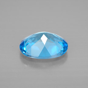 2.84캐럿 천연 스위스 블루 토파즈, 타원형 컷, 10.1×8.2 mm, VVS-VS