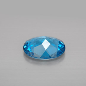 2.41캐럿 천연 스위스 블루 토파즈, 타원형 컷, 10.1×8.2 mm, VVS