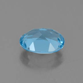 1.99캐럿 천연 스카이 블루 토파즈, 타원형 컷, 8.9×6.8 mm, VVS