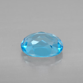 2.50캐럿 천연 스위스 블루 토파즈, 타원형 컷, 9×7 mm, VVS