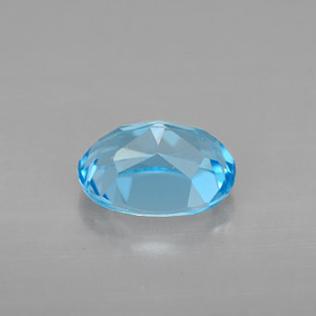 2.46캐럿 천연 스위스 블루 토파즈, 타원형 컷, 9.1×7 mm, VVS