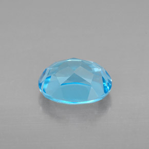 2.51캐럿 천연 스위스 블루 토파즈, 타원형 컷, 8.9×7 mm, VVS