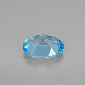 2.22캐럿 천연 스위스 블루 토파즈, 타원형 컷, 9×7 mm, VVS