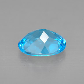 3.18캐럿 천연 스위스 블루 토파즈, 타원형 컷, 10.3×8.3 mm, VVS