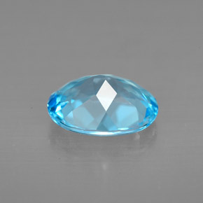 2.79캐럿 천연 스위스 블루 토파즈, 타원형 컷, 9.9×7.8 mm, VVS