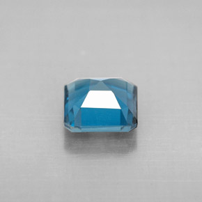 1.33캐럿 천연 런던 블루 토파즈, 에메랄드 컷, 6.1×6.1 mm, VVS-VS