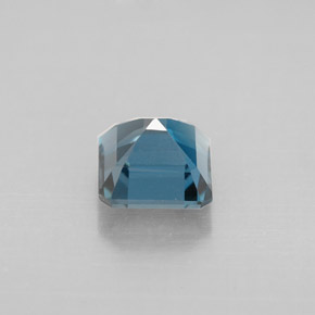 1.48캐럿 천연 런던 블루 토파즈, 에메랄드 컷, 6×6 mm, VVS-VS