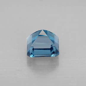 1.64캐럿 천연 런던 블루 토파즈, 에메랄드 컷, 6.1×6 mm, VVS-VS