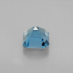 1.46캐럿 천연 런던 블루 토파즈, 에메랄드 컷, 6×6 mm, VVS-VS