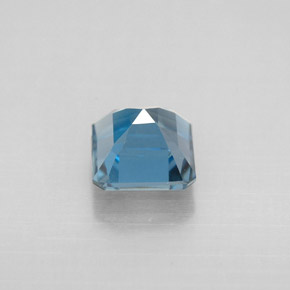 1.52캐럿 천연 런던 블루 토파즈, 에메랄드 컷, 6×6 mm, VVS-VS