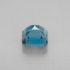 1.52캐럿 천연 런던 블루 토파즈, 에메랄드 컷, 6×6 mm, VVS-VS