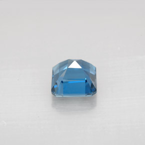 1.52캐럿 천연 런던 블루 토파즈, 에메랄드 컷, 6×6 mm, VVS-VS
