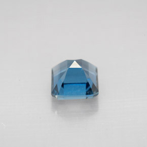 1.67캐럿 천연 런던 블루 토파즈, 에메랄드 컷, 6.1×6.1 mm, VVS-VS