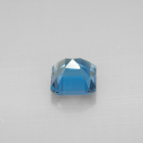 1.45캐럿 천연 런던 블루 토파즈, 에메랄드 컷, 6×6 mm, VVS-VS