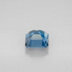1.41캐럿 천연 런던 블루 토파즈, 에메랄드 컷, 6×6 mm, VVS-VS