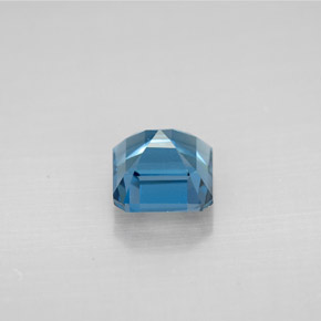 1.56캐럿 천연 런던 블루 토파즈, 에메랄드 컷, 6×5.9 mm, VVS-VS