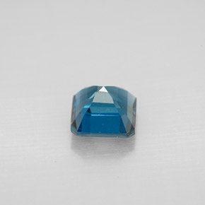 1.43캐럿 천연 런던 블루 토파즈, 에메랄드 컷, 6.1×5.9 mm, VVS-VS
