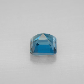 1.47캐럿 천연 런던 블루 토파즈, 에메랄드 컷, 6.1×6 mm, VVS-VS