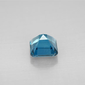 1.48캐럿 천연 런던 블루 토파즈, 에메랄드 컷, 6.1×6 mm, VVS-VS