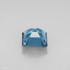 1.31캐럿 천연 런던 블루 토파즈, 에메랄드 컷, 6×6 mm, VVS-VS